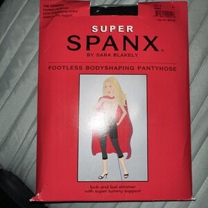 SPANX by Sara Blakely The Original Footless Control Top  Hose Black Plus Size E